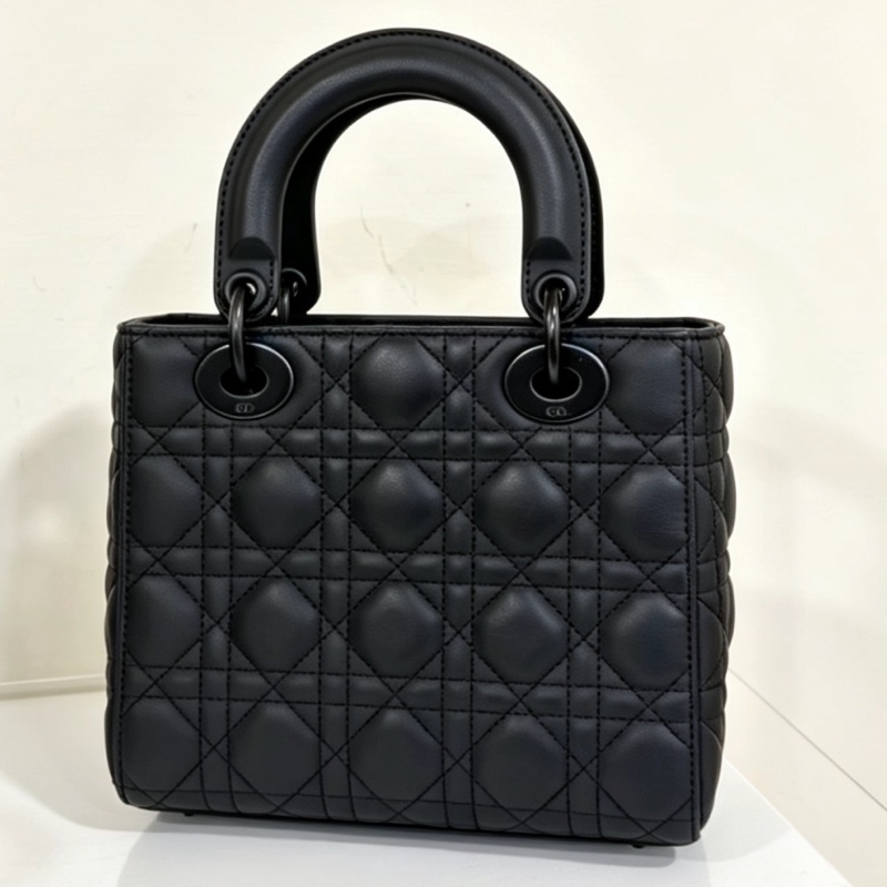 DIOR迪奧Lady Dior黑磨沙黛妃包So Black勳章肩帶#專櫃20多萬🍒-12