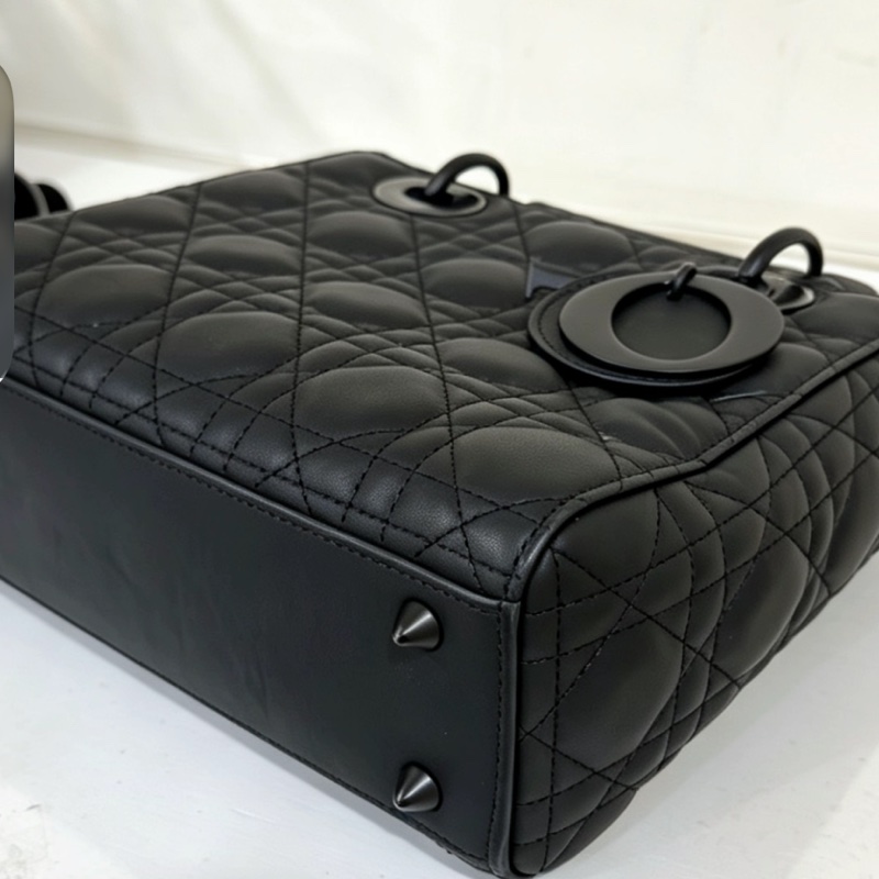 DIOR迪奧Lady Dior黑磨沙黛妃包So Black勳章肩帶#專櫃20多萬🍒-14