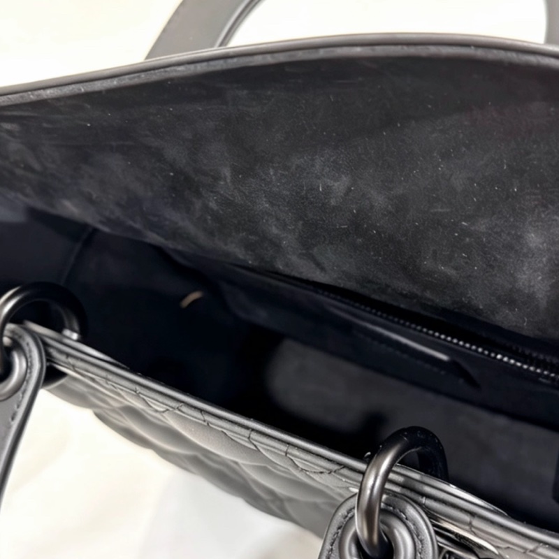 DIOR迪奧Lady Dior黑磨沙黛妃包So Black勳章肩帶#專櫃20多萬🍒-18