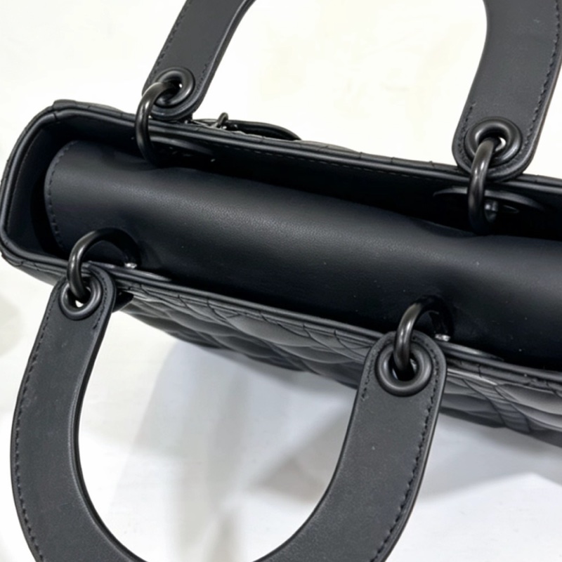 DIOR迪奧Lady Dior黑磨沙黛妃包So Black勳章肩帶#專櫃20多萬🍒-21