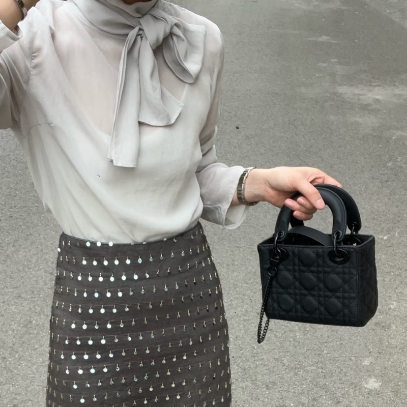 DIOR迪奧Lady Dior黑磨沙黛妃包So Black勳章肩帶#專櫃20多萬🍒-27