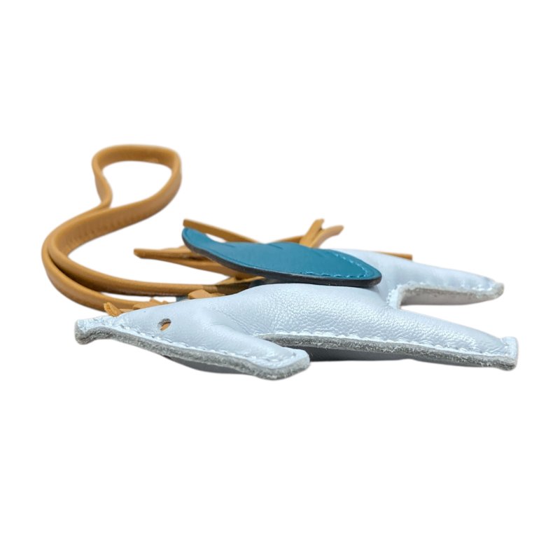 HERMES 愛馬仕 REDEO PEGASE 拼色翅膀小馬吊飾 小羊皮 聖杯藍/鈷藍/太妃金-2