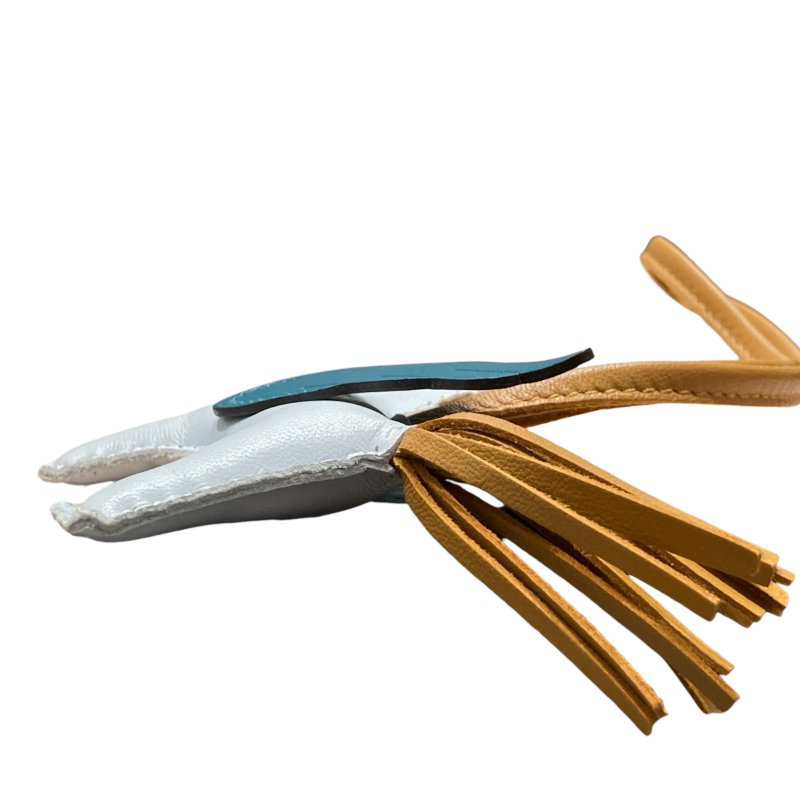 HERMES 愛馬仕 REDEO PEGASE 拼色翅膀小馬吊飾 小羊皮 聖杯藍/鈷藍/太妃金-4