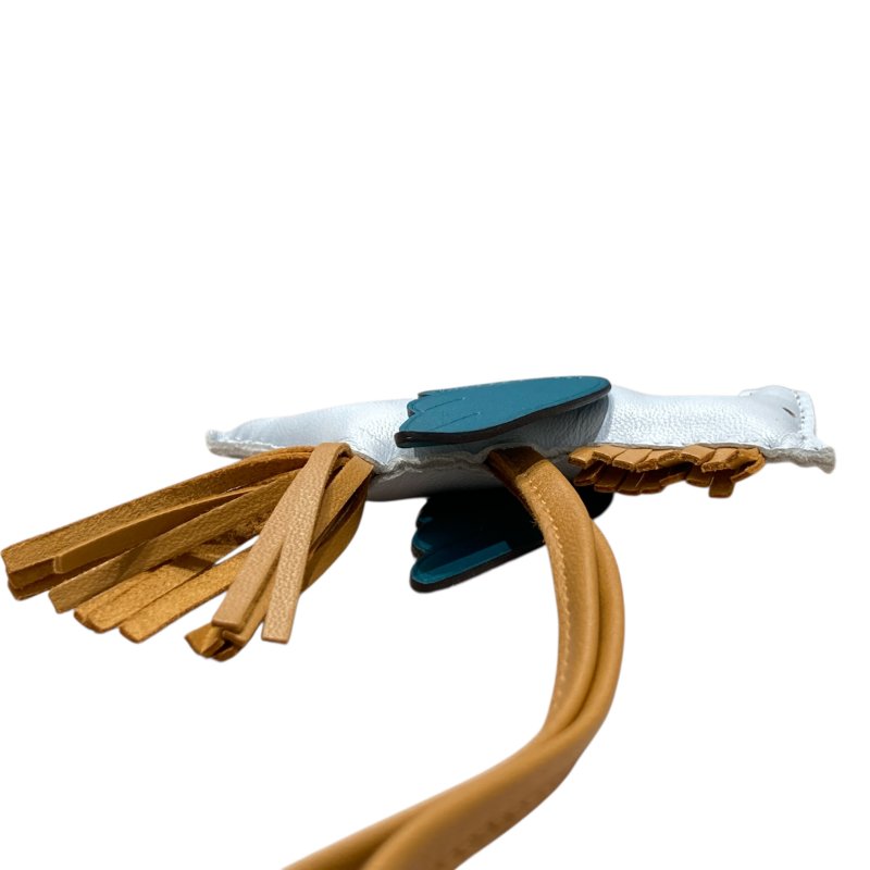 HERMES 愛馬仕 REDEO PEGASE 拼色翅膀小馬吊飾 小羊皮 聖杯藍/鈷藍/太妃金-5