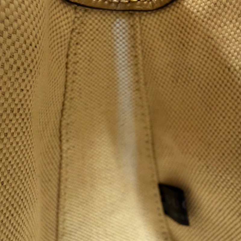 Gucci logo pvc 燕麥色腋下包-14