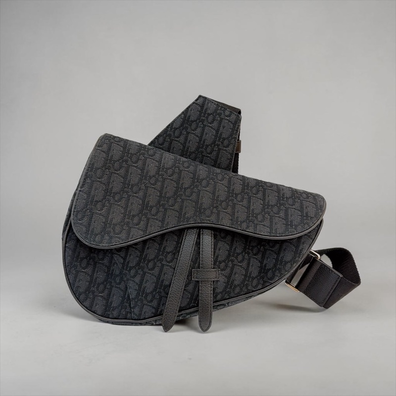 莉亞精品♡Dior馬鞍包黑 二手-0