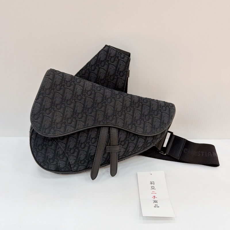 莉亞精品♡Dior馬鞍包黑 二手-2
