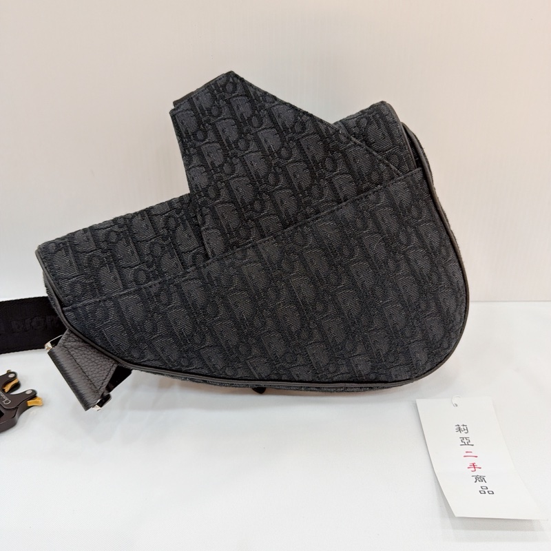 莉亞精品♡Dior馬鞍包黑 二手-3
