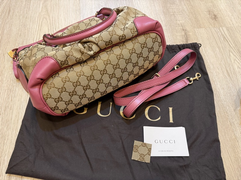 Gucci 粉紫水餃包-1
