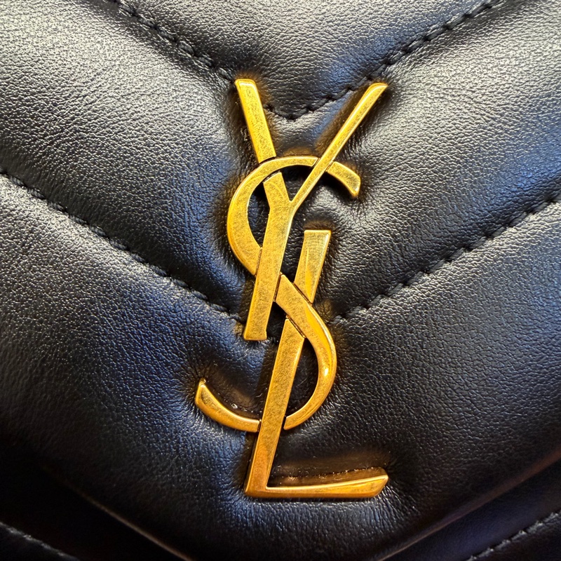 YSL Loulou toy 黑金 小方胖-6