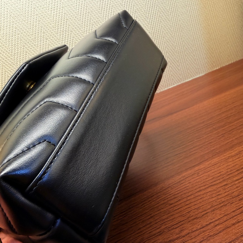 YSL Loulou toy 黑金 小方胖-14