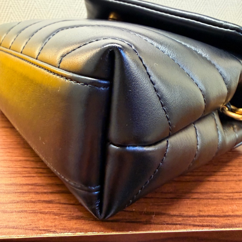 YSL Loulou toy 黑金 小方胖-16