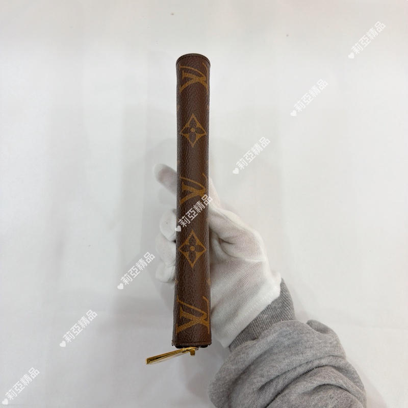 莉亞精品♡Lv焦糖拉鏈長夾 二手-5