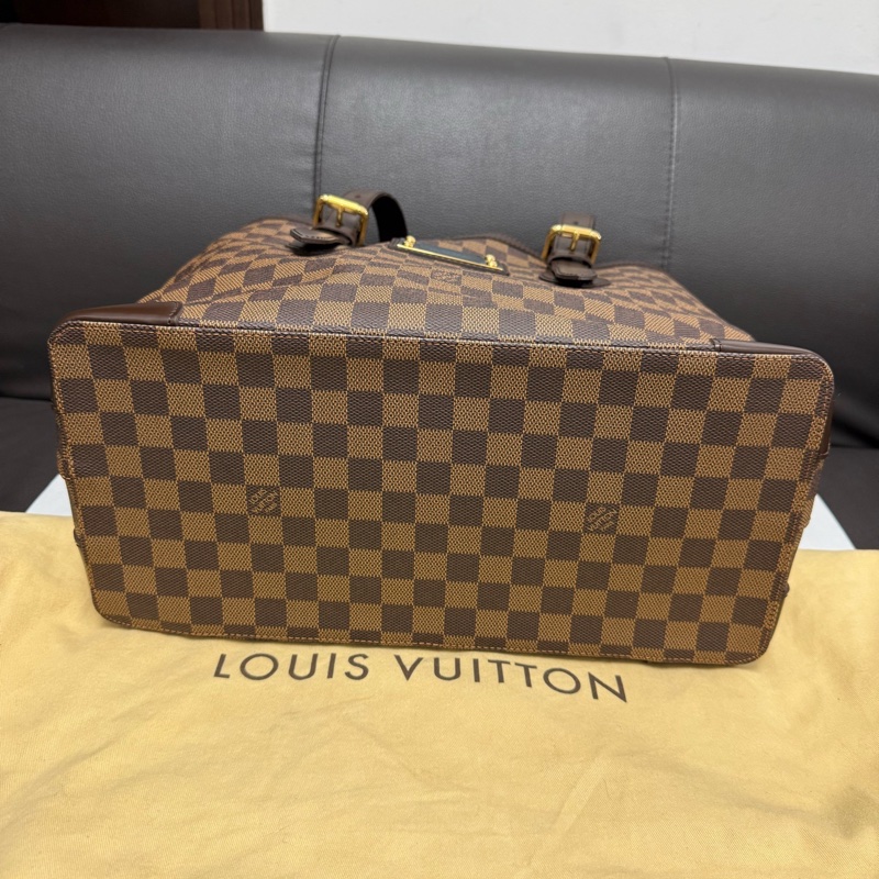 Louis Vuitton路易威登Hampstead棕色棋盤格托特包單肩包 尺寸:34×28×17.5-3