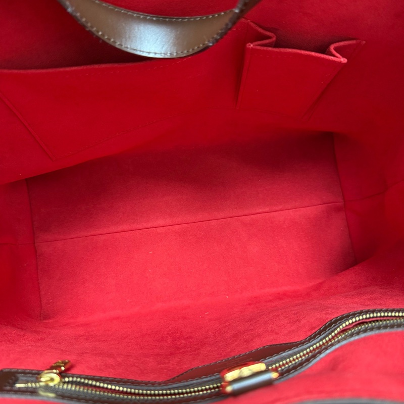 Louis Vuitton路易威登Hampstead棕色棋盤格托特包單肩包 尺寸:34×28×17.5-5