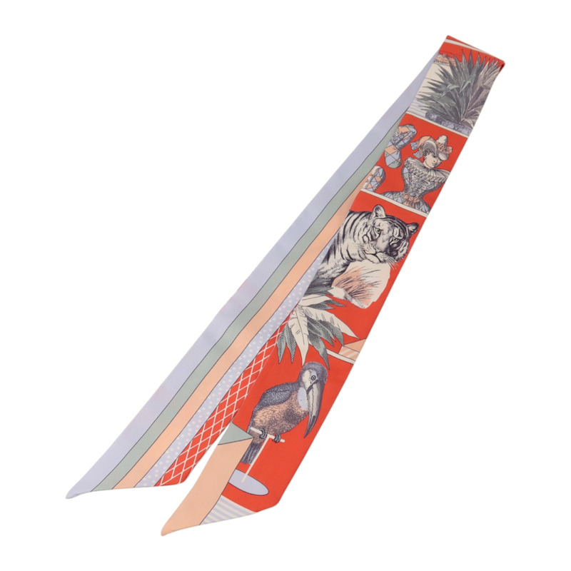 HERMES 絲質Twilly絲巾-1