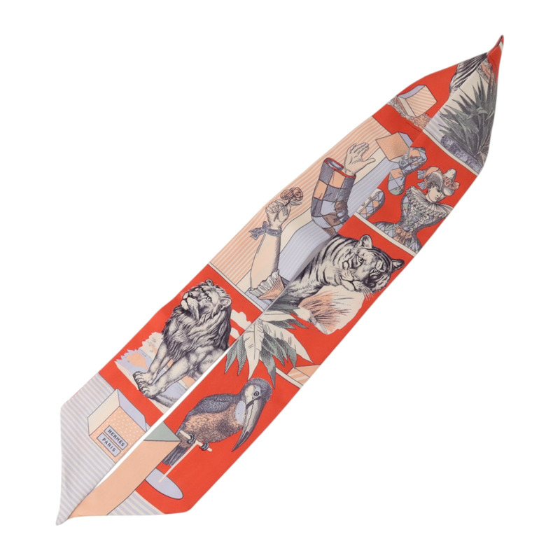 HERMES 絲質Twilly絲巾-2