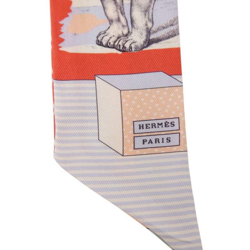 HERMES 絲質Twilly絲巾-4