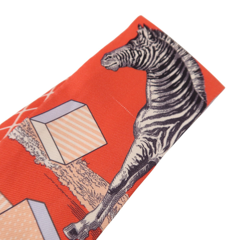 HERMES 絲質Twilly絲巾-8