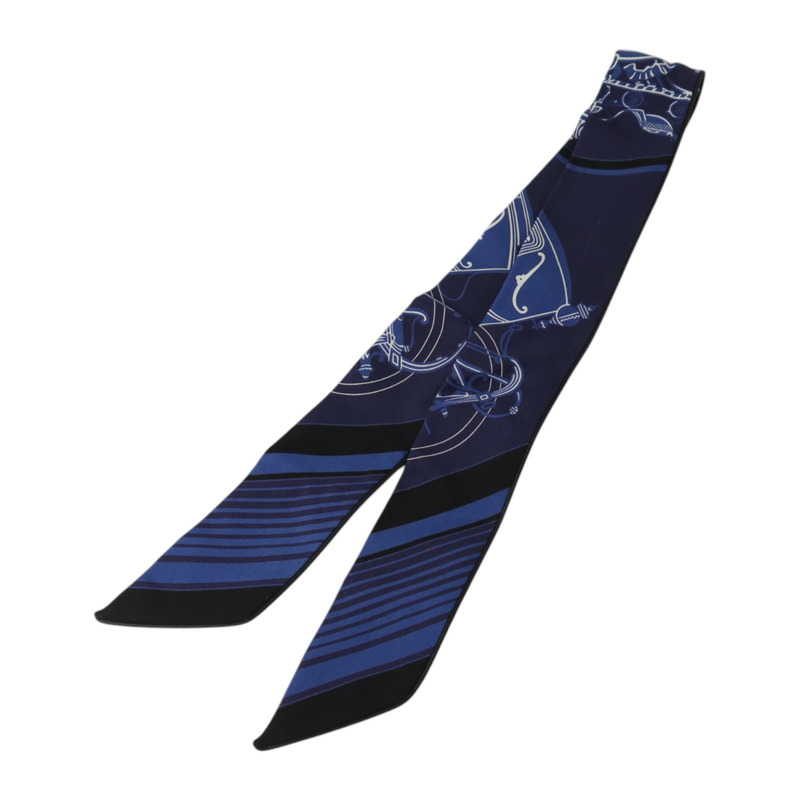 HERMES 絲質Ex-Libris forever Twilly絲巾-1