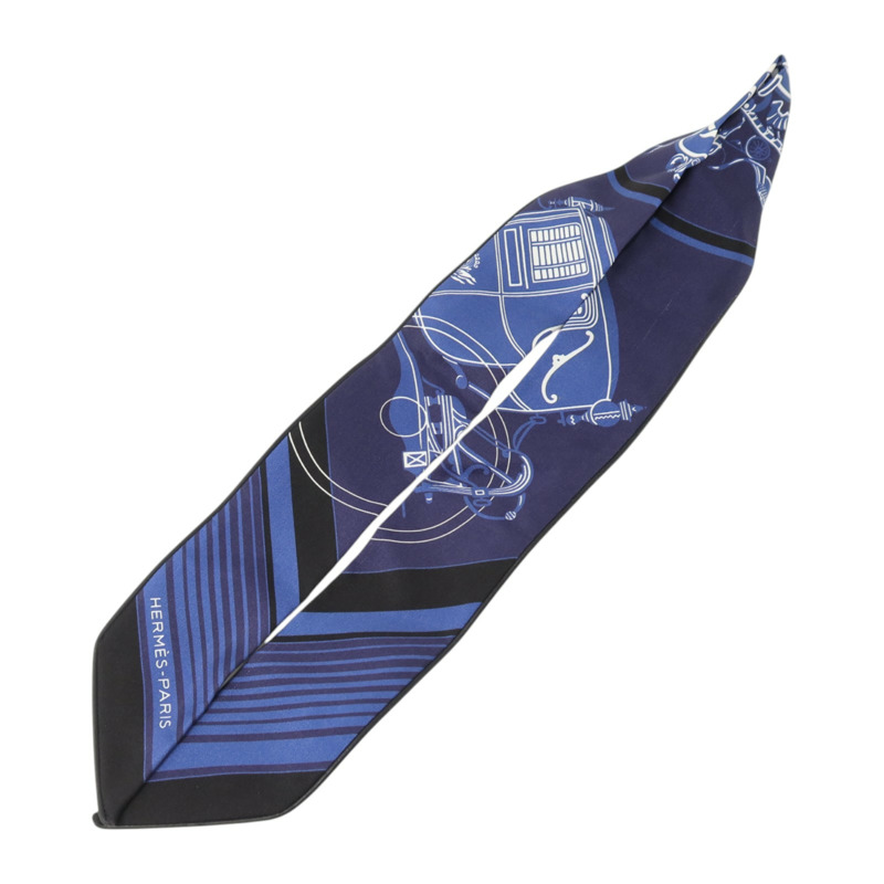 HERMES 絲質Ex-Libris forever Twilly絲巾-2