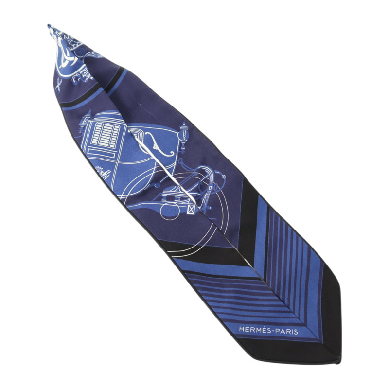 HERMES 絲質Ex-Libris forever Twilly絲巾-3