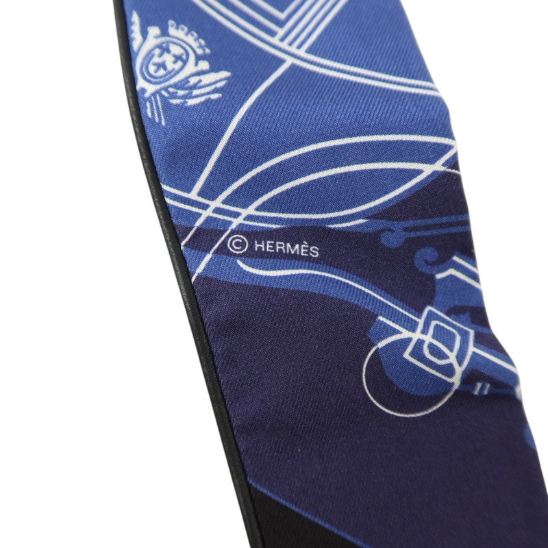 HERMES 絲質Ex-Libris forever Twilly絲巾-5