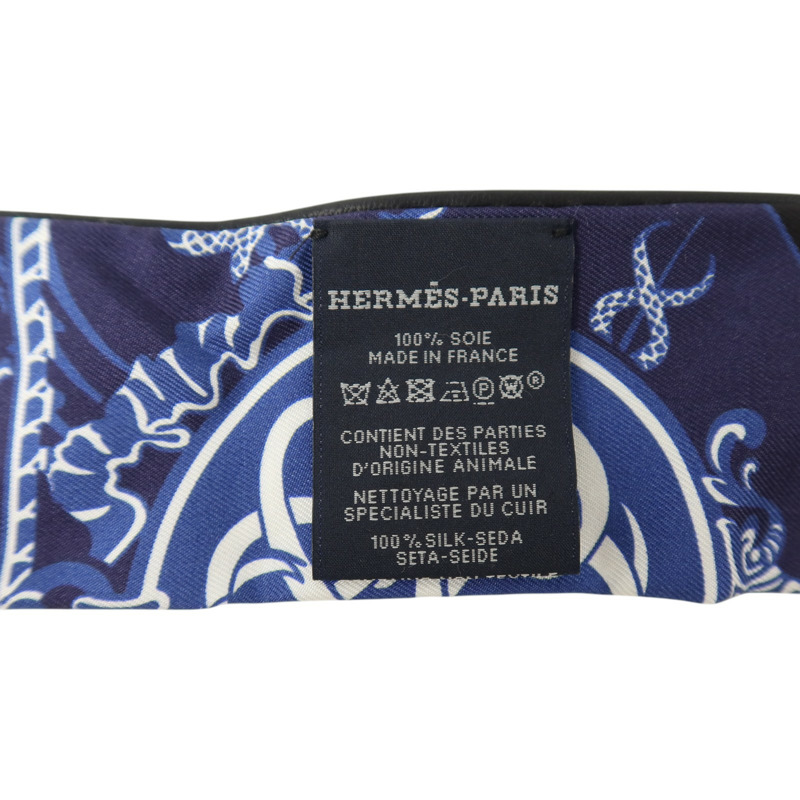 HERMES 絲質Ex-Libris forever Twilly絲巾-6