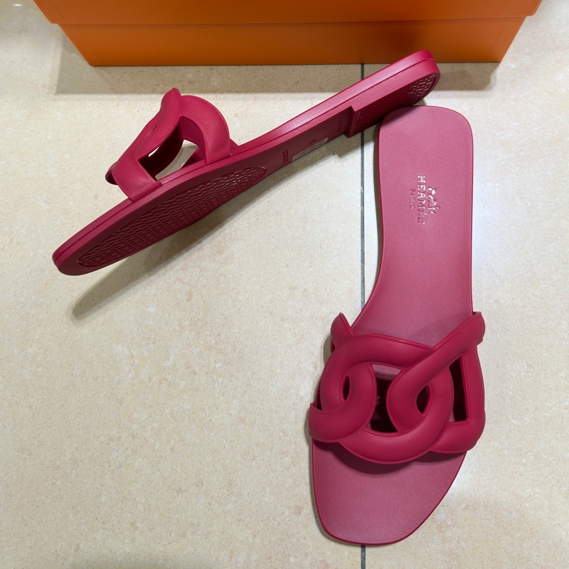 ꧁ Hermès🩷Aloha經典豬鼻子涼拖鞋🩷桃紅色꧂-2