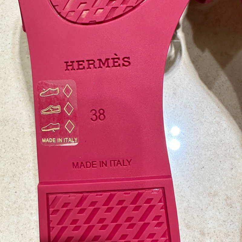 ꧁ Hermès🩷Aloha經典豬鼻子涼拖鞋🩷桃紅色꧂-4