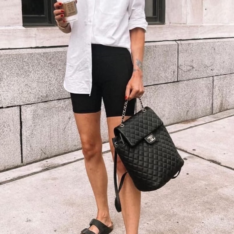 🐫CHANEL黑銀羊皮中號薩爾斯堡雙肩包Saltsbourg Backpack經典菱格紋-36