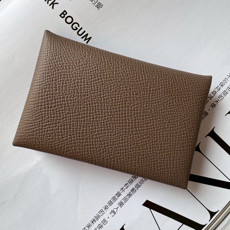 💥99成新閒置💥Hermes 大象灰calvi零錢卡包-0