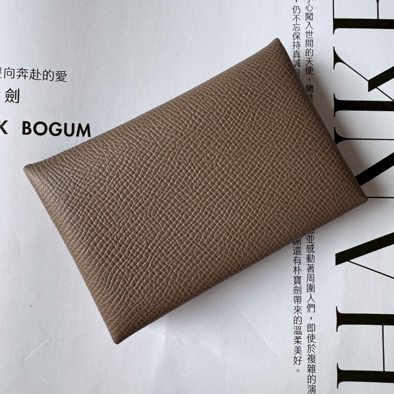 💥99成新閒置💥Hermes 大象灰calvi零錢卡包-1