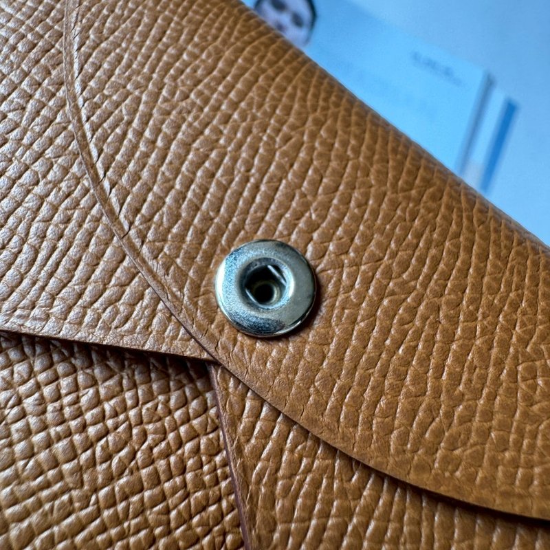 🤍全新閒置商品🤍 Hermes 金棕色bastia零錢包-3