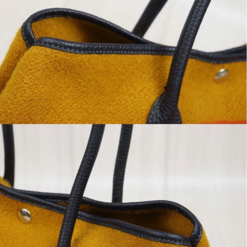 「JL精品代購」9新 Hermes Garden Party 36 彩虹毛呢拼皮花園包-8