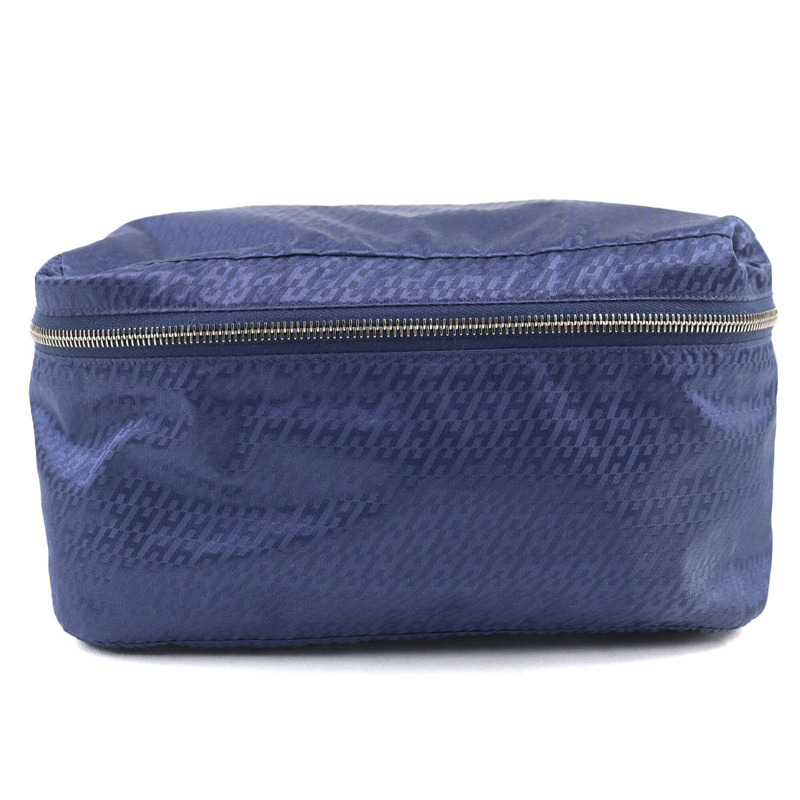 愛馬仕 Hermes Wousse de Voyage PM 100% 真絲手拿包，藍色，B 印章，法國製造，女士，強烈推薦 ◎-0