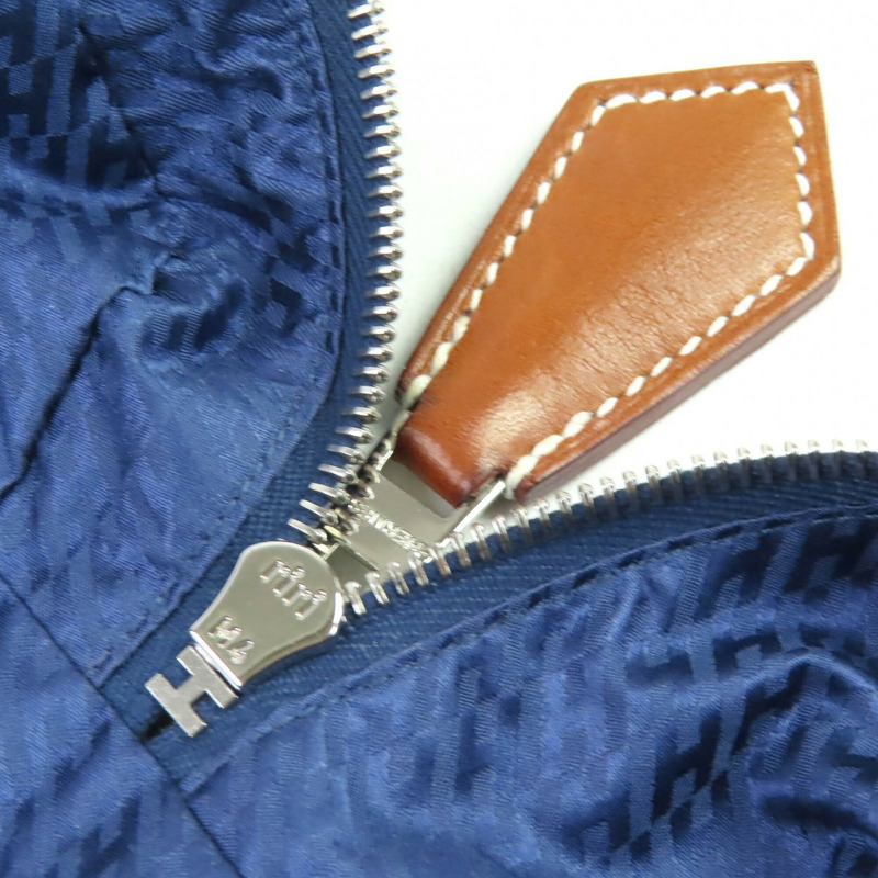 愛馬仕 Hermes Wousse de Voyage PM 100% 真絲手拿包，藍色，B 印章，法國製造，女士，強烈推薦 ◎-6