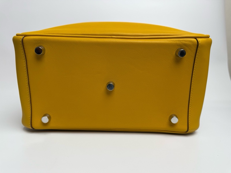 99新 愛馬仕/Hermes Lindy26 琥珀黃 編織肩帶 C刻 swift皮 塵袋-5