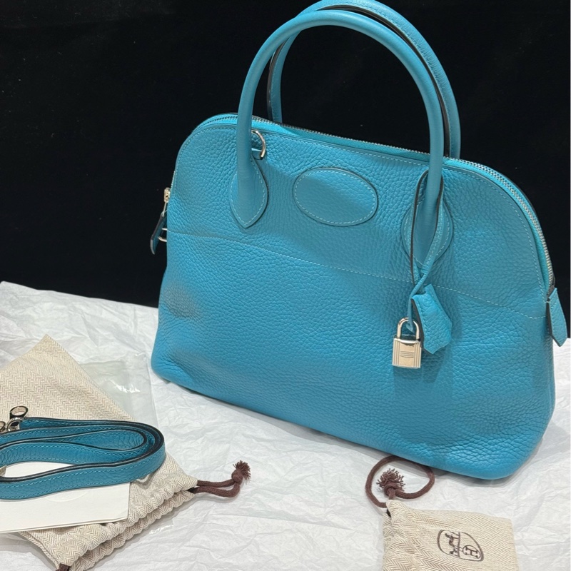 Hermes/愛馬仕 北方藍銀扣保齡球31-0