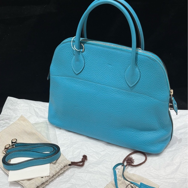 Hermes/愛馬仕 北方藍銀扣保齡球31-1