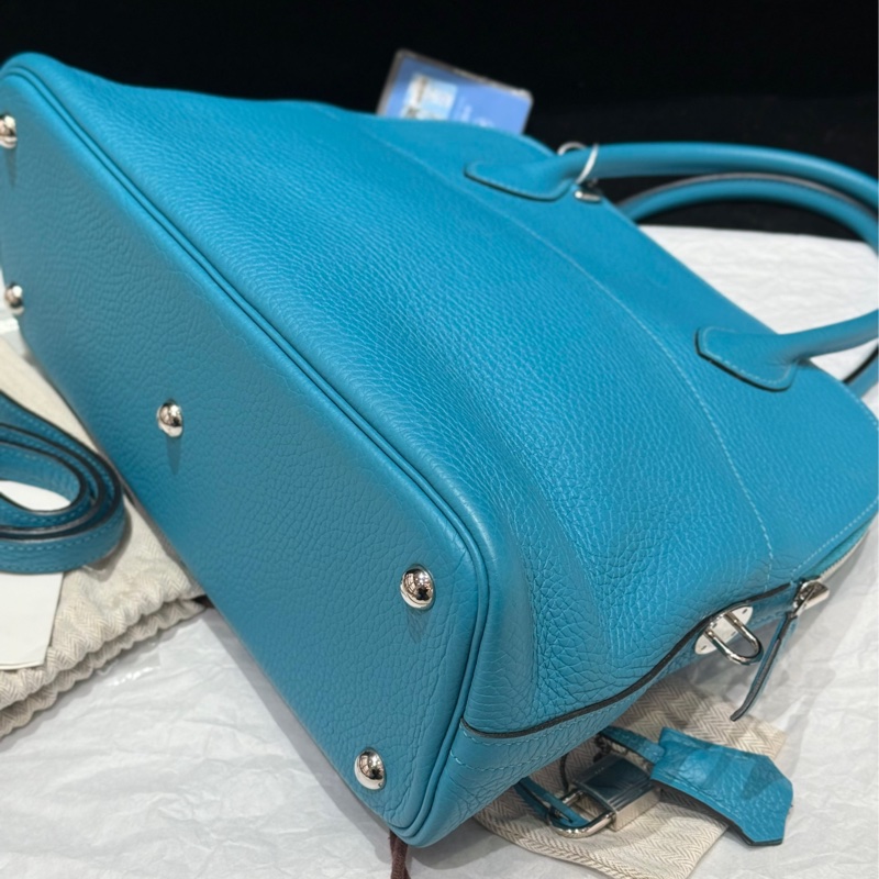 Hermes/愛馬仕 北方藍銀扣保齡球31-2