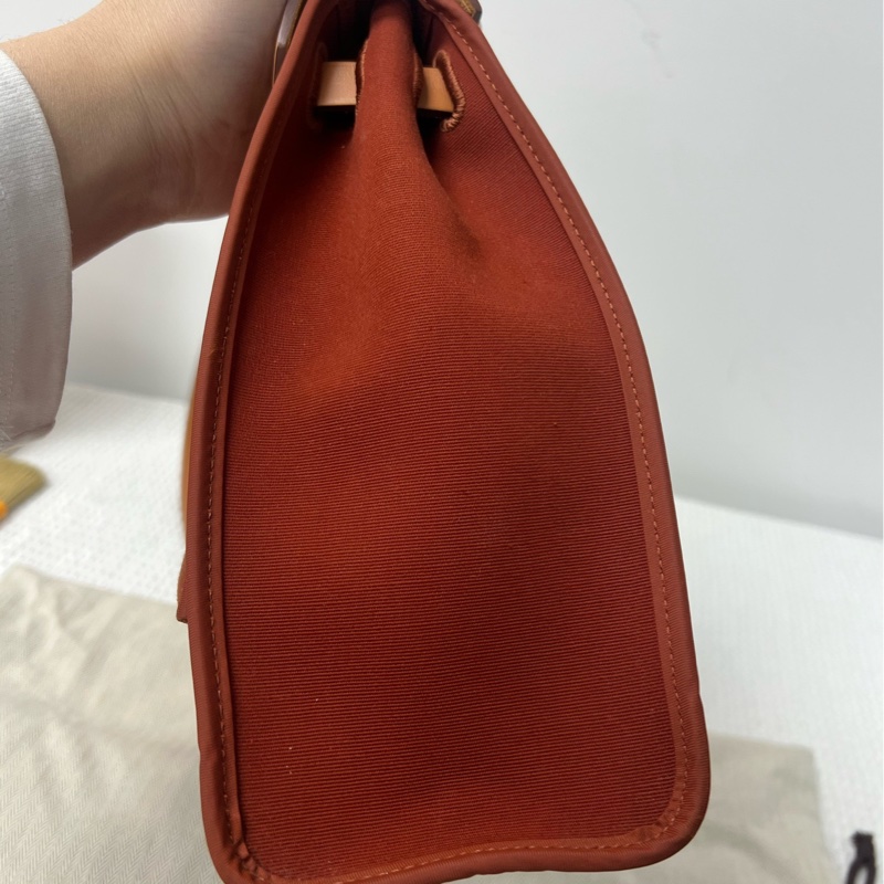 愛馬仕 herbag31 古銅拼黃-2