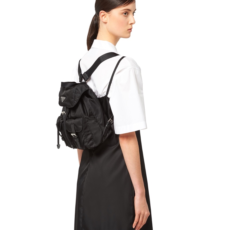 Prada 女士 Re-Nylon徽標小號雙肩包均碼碼小號、23.5cm*12cm*28cm-6