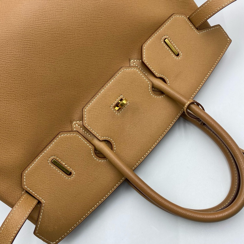 HERMES愛馬仕 birkin35 餅乾色E皮-6