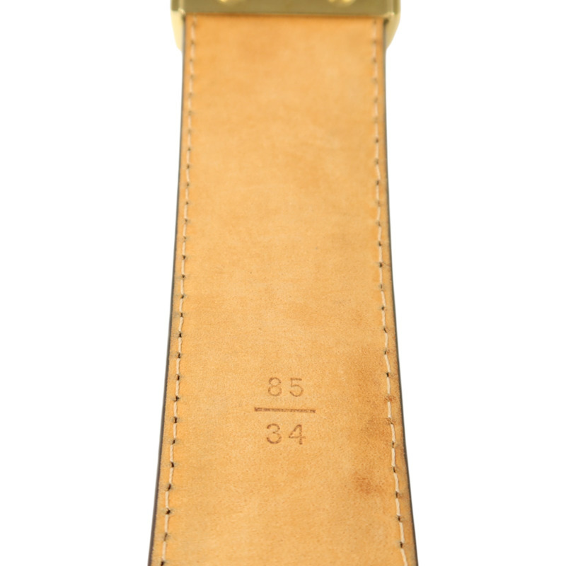 LOUIS VUITTON Monogram Santur Carre Belt 85cm金扣腰帶-5