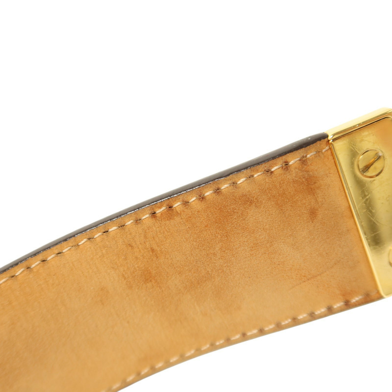 LOUIS VUITTON Monogram Santur Carre Belt 85cm金扣腰帶-6