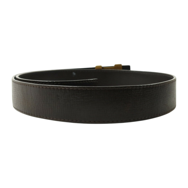 LOUIS VUITTON 牛皮皮革Ceinture LV Initials 90cm Belt金扣皮帶-1