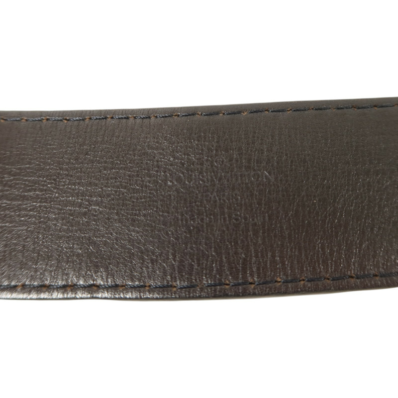 LOUIS VUITTON 牛皮皮革Ceinture LV Initials 90cm Belt金扣皮帶-4