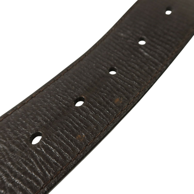 LOUIS VUITTON 牛皮皮革Ceinture LV Initials 90cm Belt金扣皮帶-6