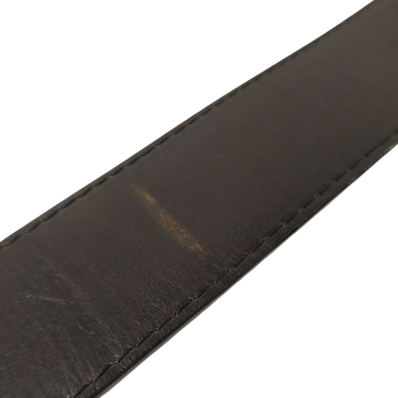 LOUIS VUITTON 牛皮皮革Ceinture LV Initials 90cm Belt金扣皮帶-7